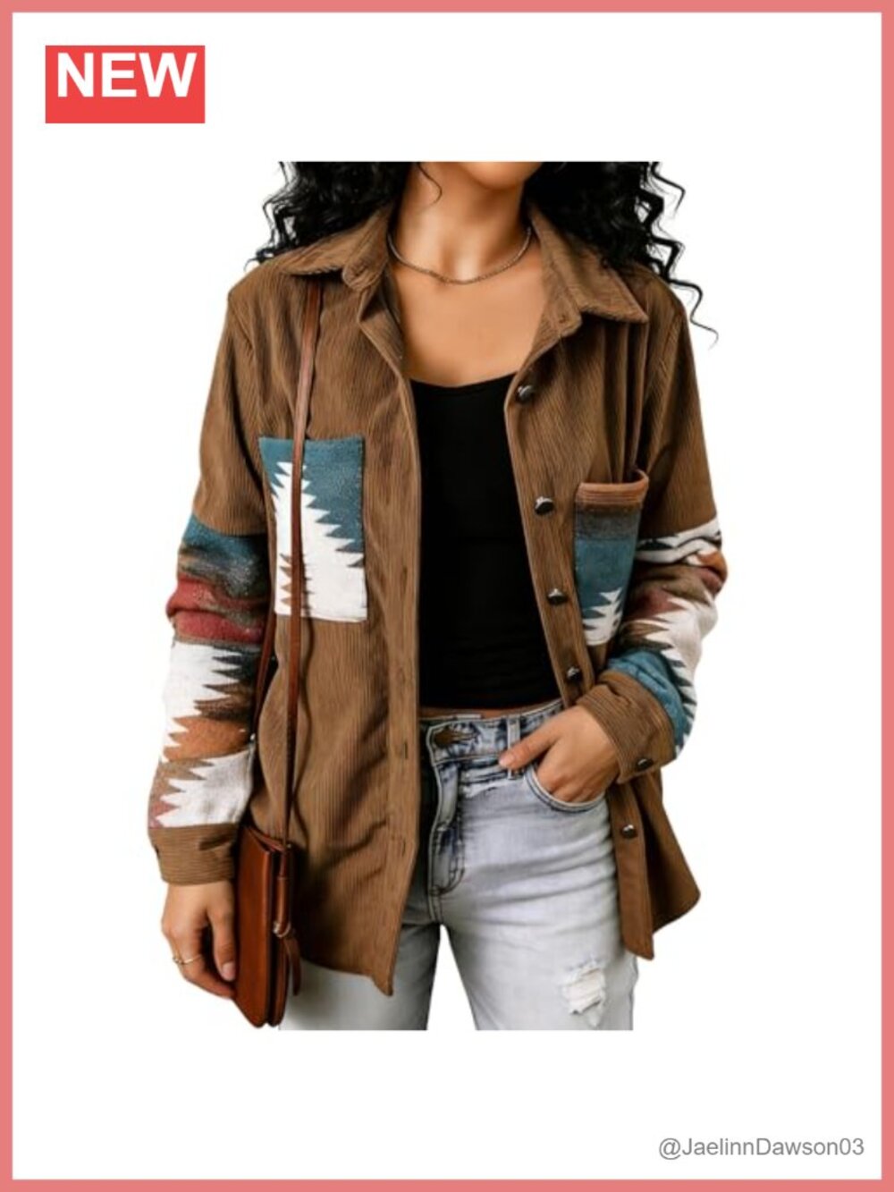 Corduroy Flannel Shacket Button Down Oversized Long Sleeve